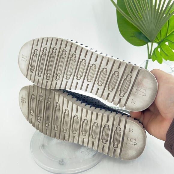 Ilse Jacobsen Womens Tulip Slip On Shoe Size 37 7 Blue Perforated Vegan Leather - Picture 7 of 11